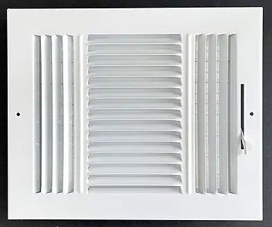 10"x 8" (Duct Opening Size) 3-Way Stamped Face Steel Ceiling/sidewall Air Supply Register - Vent Cover - Actual Outside Dimension 11.75" X 9.75"