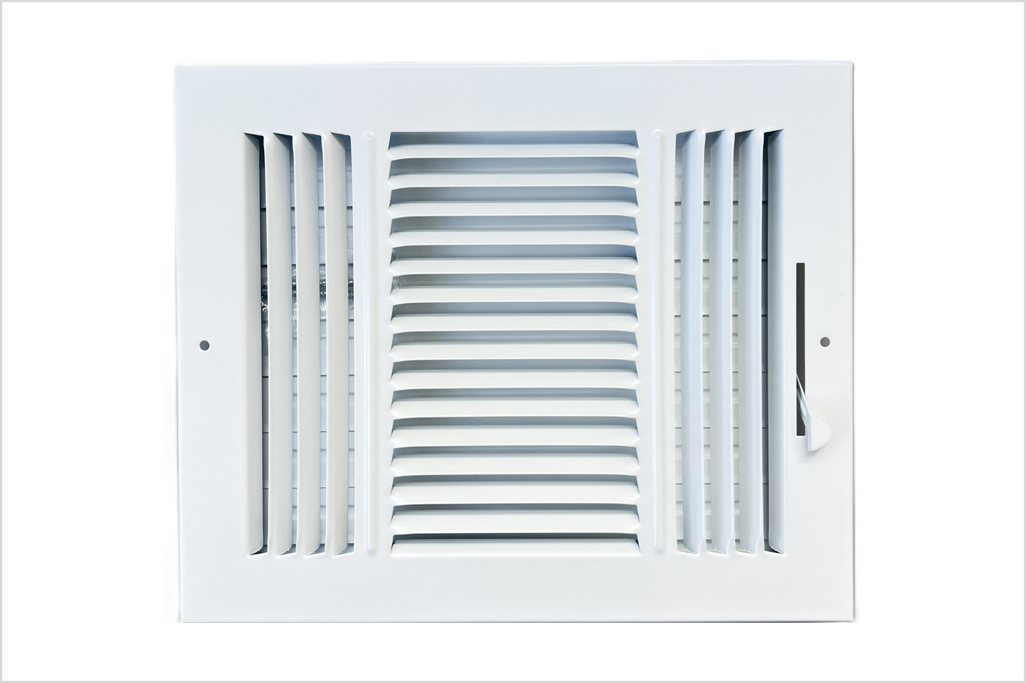 8"x 8" (Duct Opening Size) 3-Way Stamped Face Steel Ceiling/sidewall Air Supply Register - Vent Cover - Actual Outside Dimension 9.75" X 9.75"