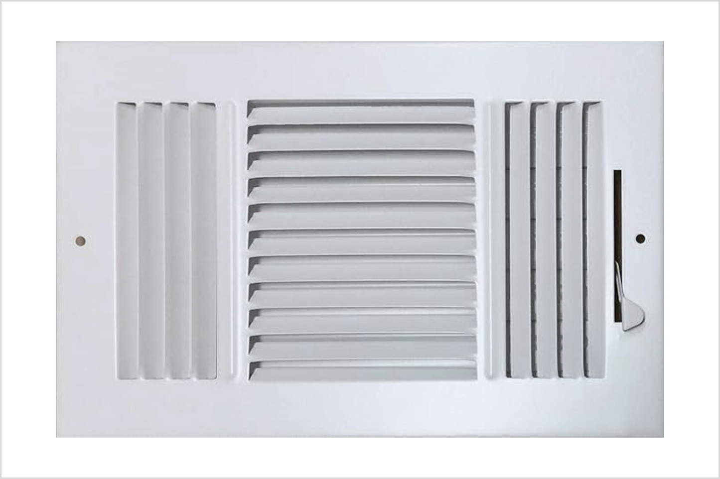 10"x 6" (Duct Opening Size) 3-Way Stamped Face Steel Ceiling/sidewall Air Supply Register - Vent Cover - Actual Outside Dimension 11.75" X 7.75"