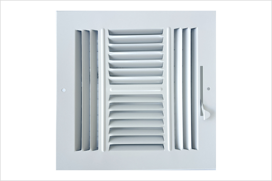 6"x 6" (Duct Opening Size) 4-Way Stamped Face Steel Ceiling/sidewall Air Supply Register - Vent Cover - Actual Outside Dimension 7.75" X 7.75"