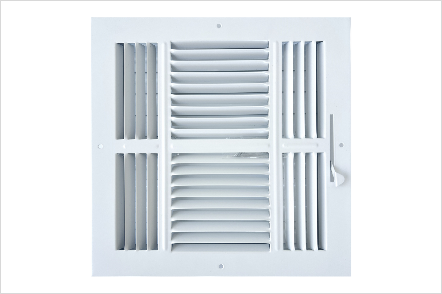 10"x 10" (Duct Opening Size) 4-Way Stamped Face Steel Ceiling/sidewall Air Supply Register - Vent Cover - Actual Outside Dimension 11.75" X 11.75"