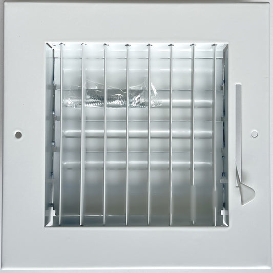 6" x 6" Adjustable Blade Sidewall Ceiling Register Vent Cover Diffuser Heavy Duty Stamped Steel (Listed Size is Duct Opening Inside Measurement)