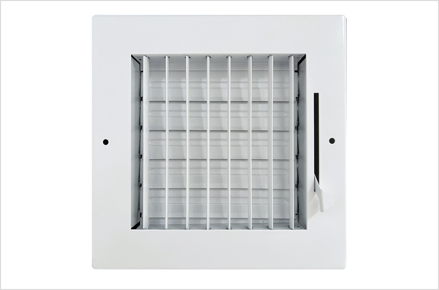 6" x 6" Adjustable Blade Sidewall Ceiling Register Vent Cover Diffuser Heavy Duty Stamped Steel (Listed Size is Duct Opening Inside Measurement)