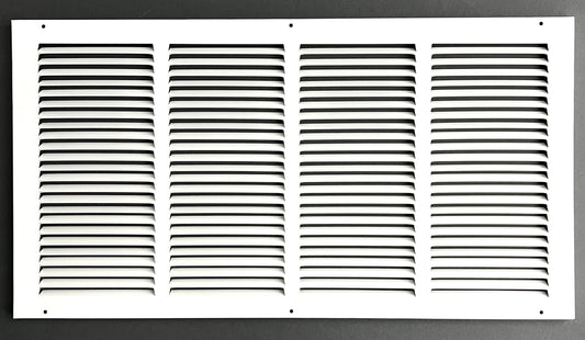 24"x12" Stamped Face Steel Return Grille Vent Cover White Poweder Coating Without Frame Outside Dimension 25.75"x13.75"