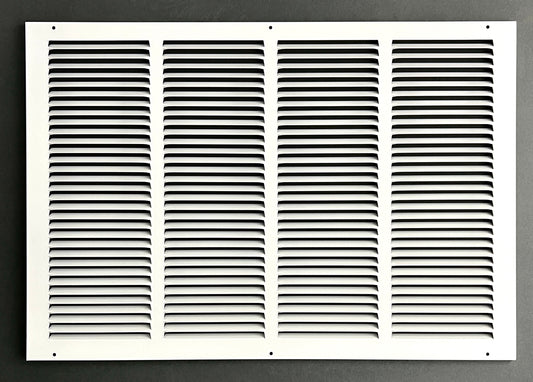 24"x16" Stamped Face Steel Return Grille Vent Cover White Poweder Coating Without Frame Outside Dimension 25.75"x17.75"