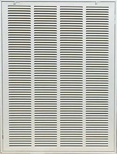 20"x25" Stamped Face Steel Filter Return Grille Vent Cover White Poweder Coating with Frame Outside Dimension 22.6"x27.6"