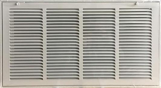 24"x12" Stamped Face Steel Filter Return Grille Vent Cover White Poweder Coating with Frame Outside Dimension 26.6"x14.6"