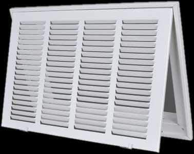 24"x14" Stamped Face Steel Filter Return Grille Vent Cover White Poweder Coating with Frame Outside Dimension 26.6"x16.6"