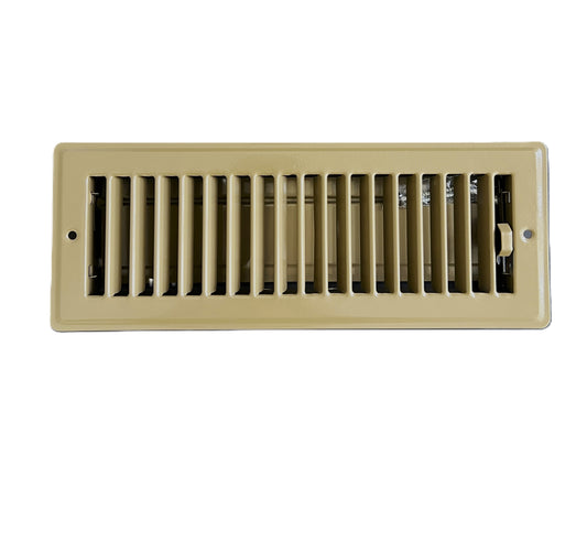 RV and Home Brown Stamped Steel Floor Diffuser/Register with Damper 10" X 3" (Duct Opening Size) Outside Dimension 11.5"x 4.5"