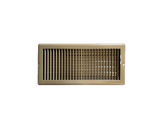 RV and Home Brown Stamped Steel Floor Diffuser/Register with Damper 14" X 6" (Duct Opening Size) Outside Dimension 15.25"x 7.25"