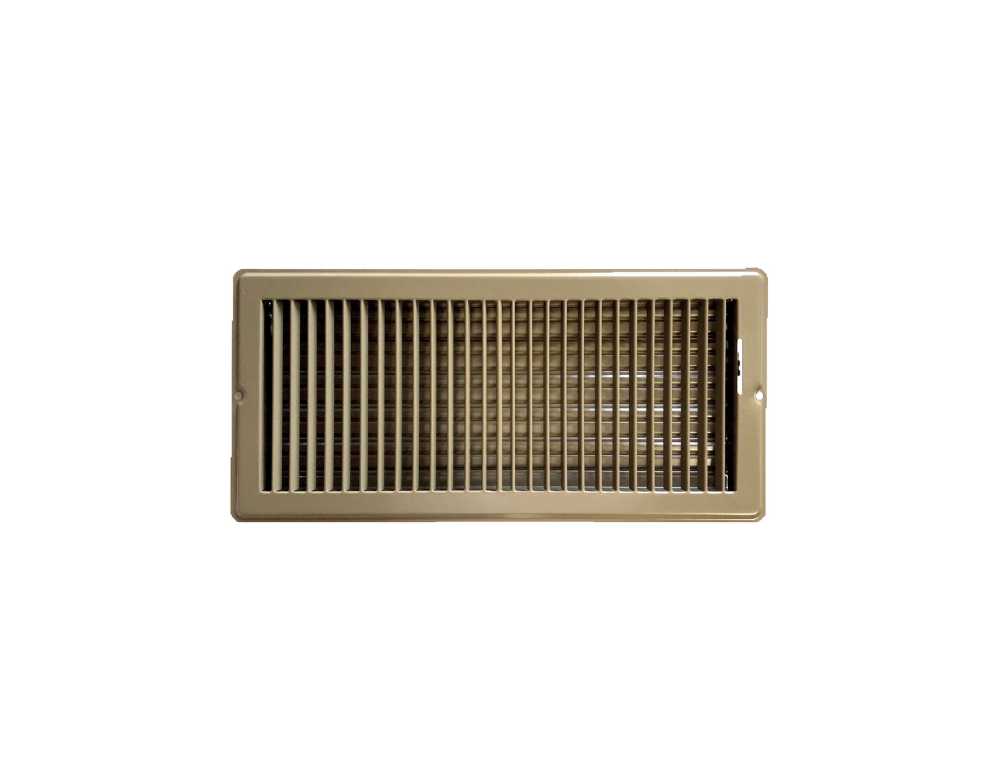 Kompell Aire RV and Home Brown Stamped Steel Floor Diffuser/Register with Damper 14" X 6" (Duct Opening Size) Outside Dimension 15.25"x 7.25"