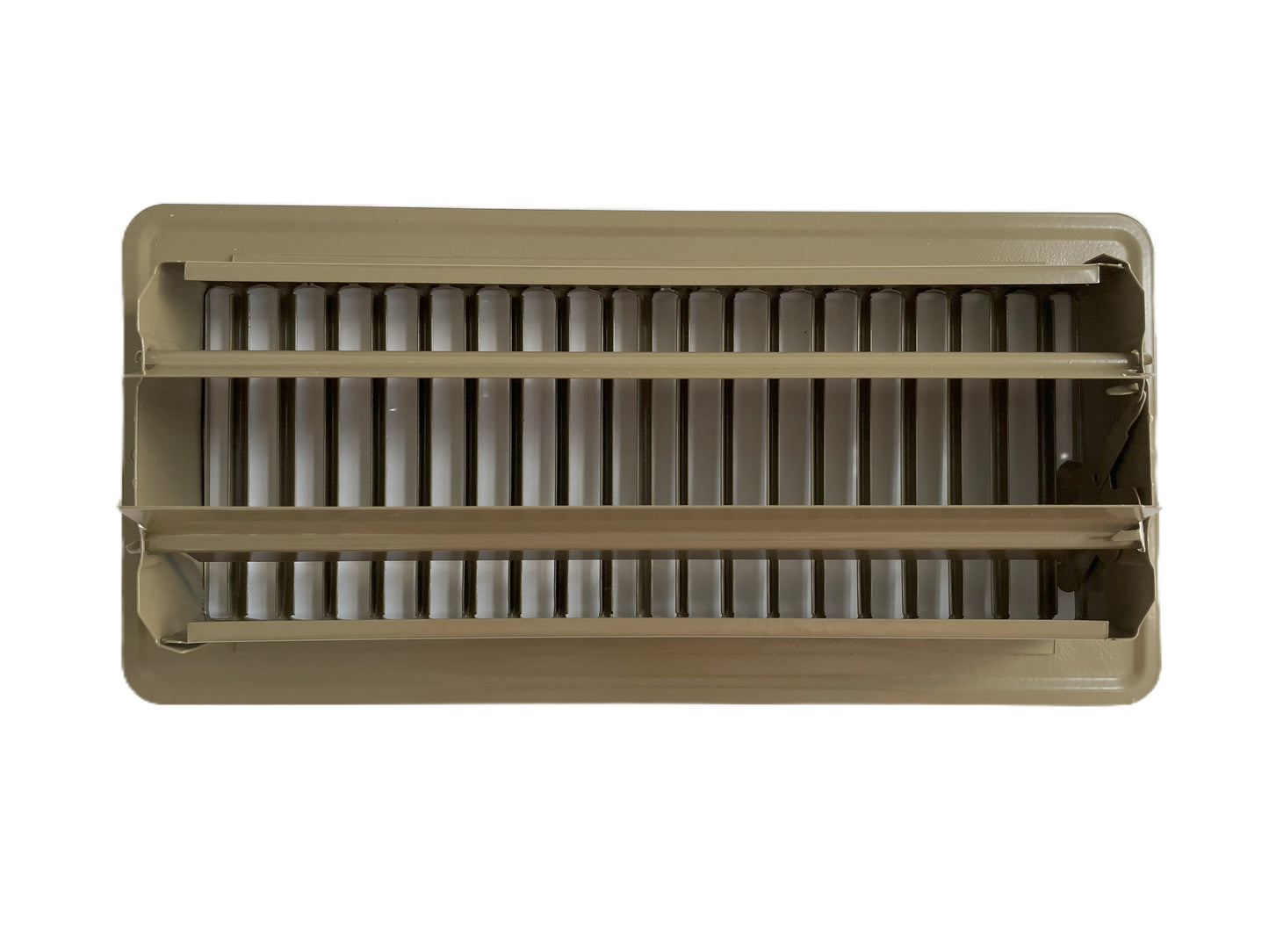 Kompell Aire RV and Home Brown Stamped Steel Floor Diffuser/Register with Damper 14" X 6" (Duct Opening Size) Outside Dimension 15.25"x 7.25"