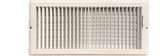 Kompell Aire RV and Home White Stamped Steel Floor Diffuser/Register with Damper 14" X 6" (Duct Opening Size) Outside Dimension 15.25"x 7.25"