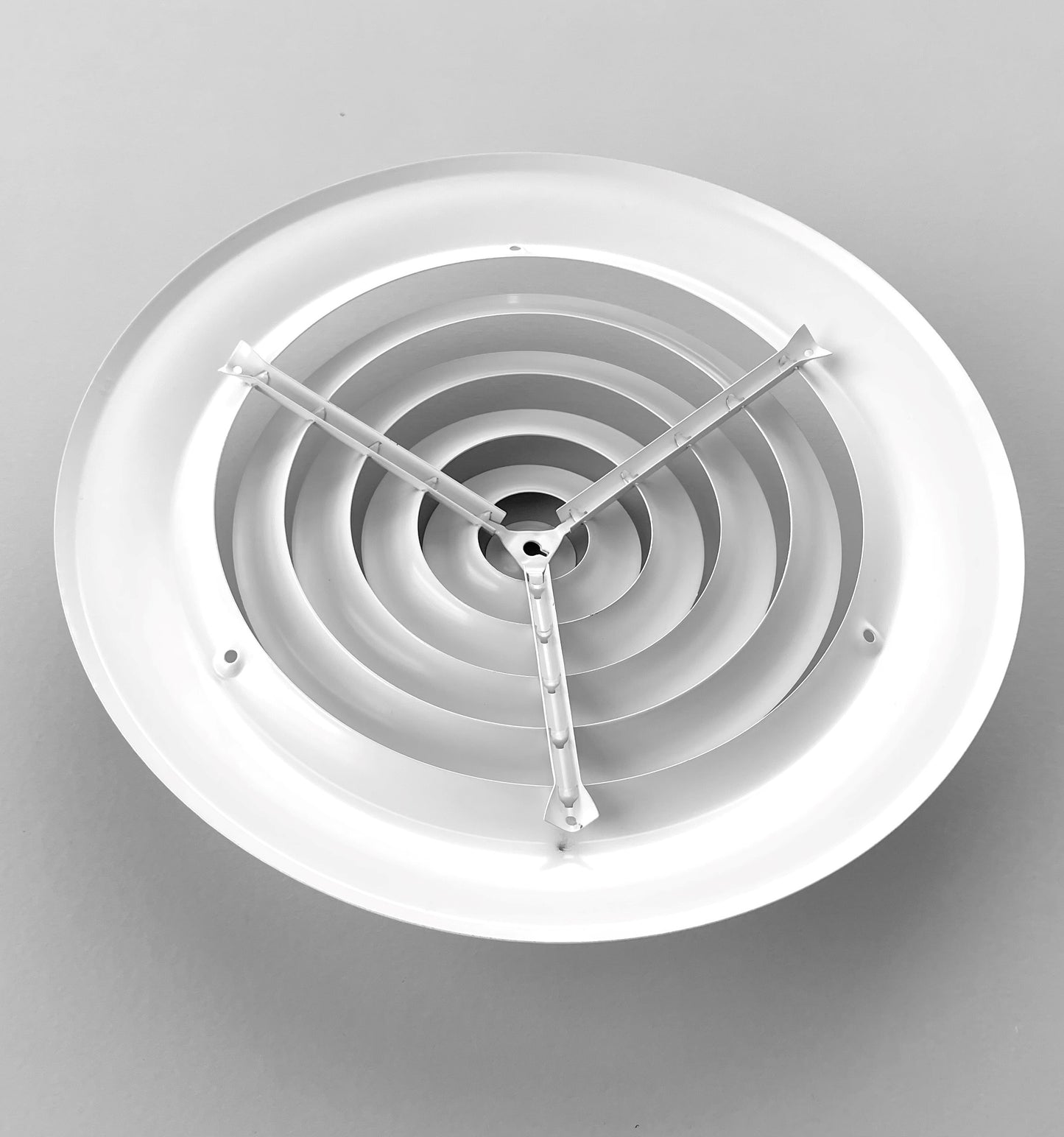 Kompell Aire 10" Round Ceiling Diffuser White Powder Coated Fitting in 10" Duct Opening