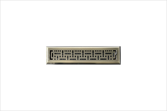 2 inch Wide x14inch Long (Duct Opening Size) Decorative Floor Register Vent with Mesh Cover Trap (Overall Size 3.5 inch Wide x 15.5" Long) Matte Bronze