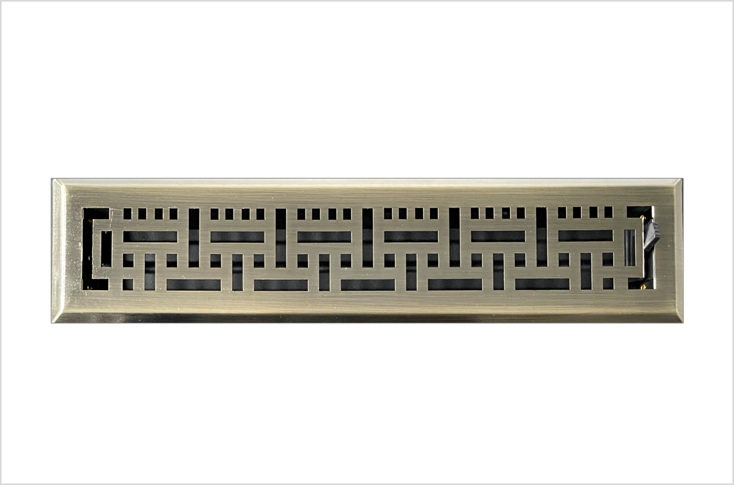 2 inch Wide x14inch Long (Duct Opening Size) Decorative Floor Register Vent with Mesh Cover Trap (Overall Size 3.5 inch Wide x 15.5" Long) Matte Bronze