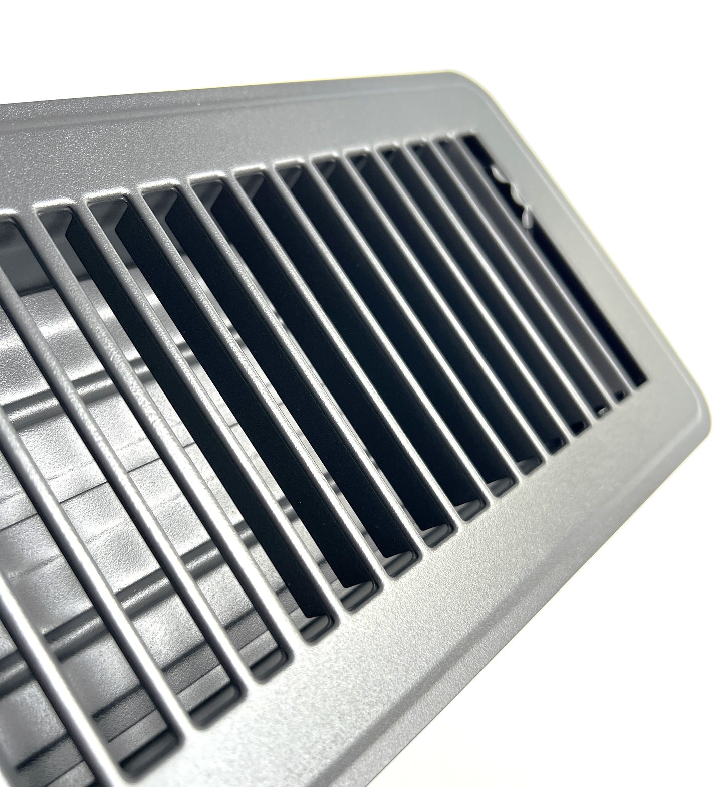 Heavy Duty Steel Floor Vent with Beautiful Black Matte Finish. Fits in 4 x 12 Duct Opening. Overall Dimension is 5.75 in Wide x 13.75 in Long