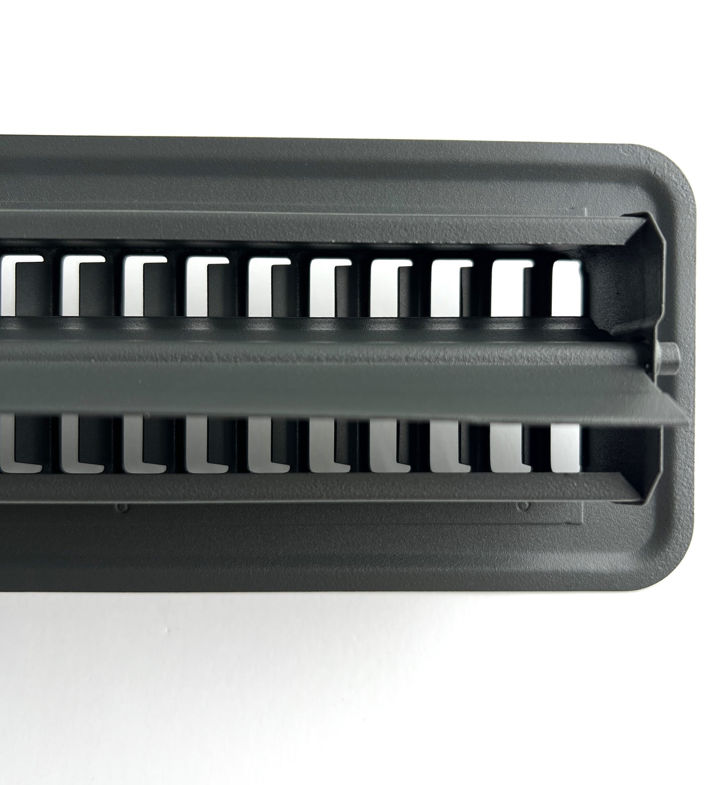 Heavy Duty Steel Floor Vent with Beautiful Gray Matte Finish. Fits in 2 x 12 Duct Opening. Overall Dimension is 3.75 in Wide x 13.75 in Long.