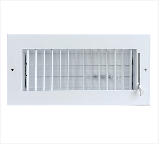 8" x 4" Adjustable Blade Sidewall Ceiling Register Vent Cover Diffuser Heavy Duty Stamped Steel (Listed Size is Duct Opening Inside Measurement)