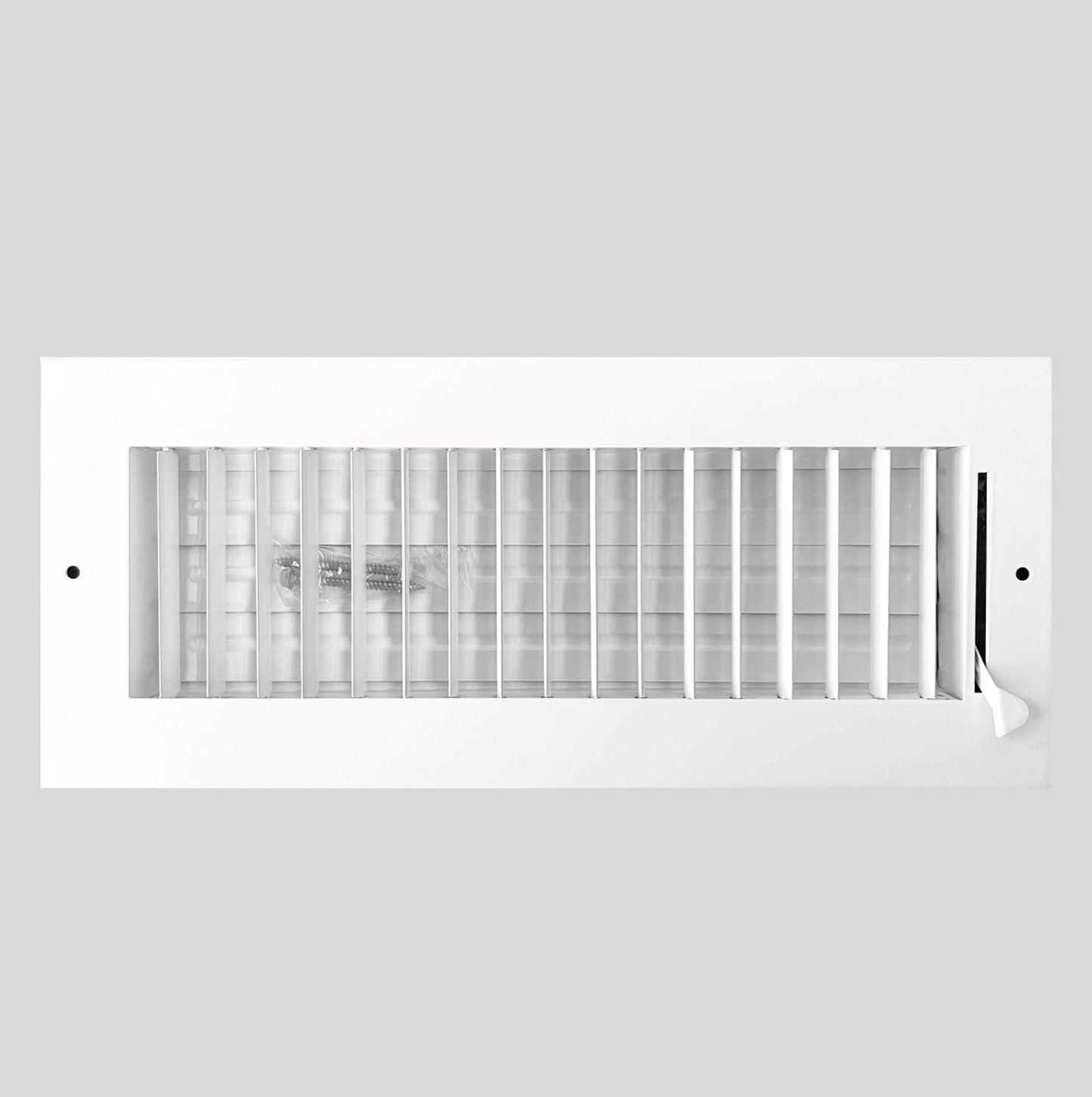 12" x 4" Adjustable Blade Sidewall Ceiling Register Vent Cover Diffuser Heavy Duty Stamped Steel (Listed Size is for Duct Opening or Inside Measurement)